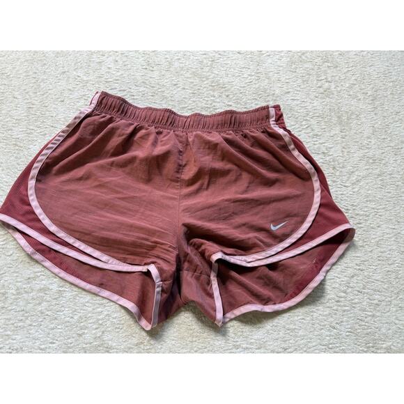 Womens Nike Dri-fit Running Athletic Shorts Size M Built In Panty Drawstring - Picture 1 of 5